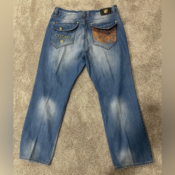 Vintage Coogi Jeans Mens 40x34 Embroidered Hip Hop Y2K Baggy Denim - Picture 3 of 6